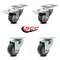 Service Caster 3.5 Inch Thermoplastic Rubber Swivel Top Plate Caster Total Lock Brake SCC, 2PK SCC-TTL20S3514-TPRB-2-S-2 - alternate 1